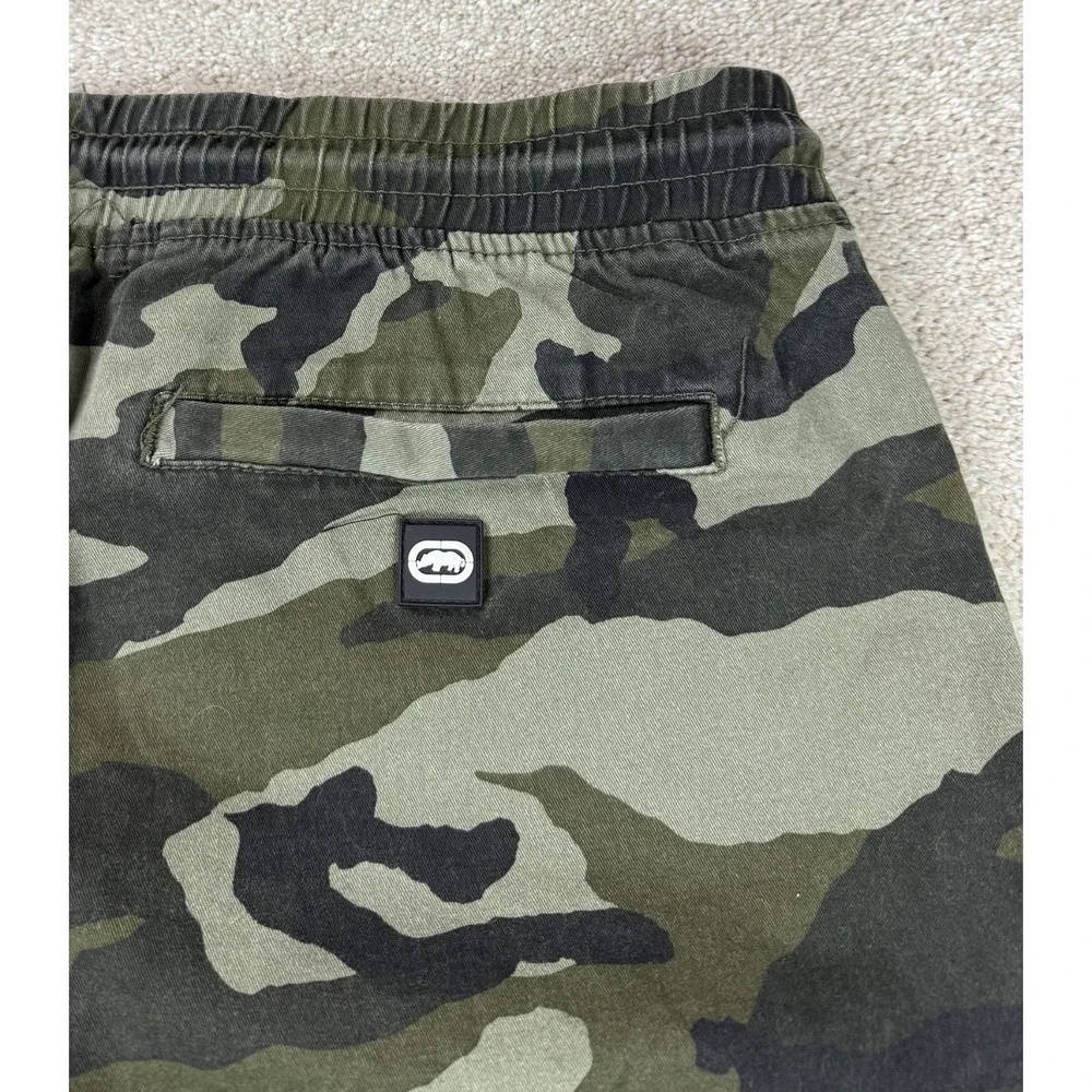 Ecko Unltd. Pants Men's XL Green Military Camo Jogger Gorpcore Streetwear Cargo